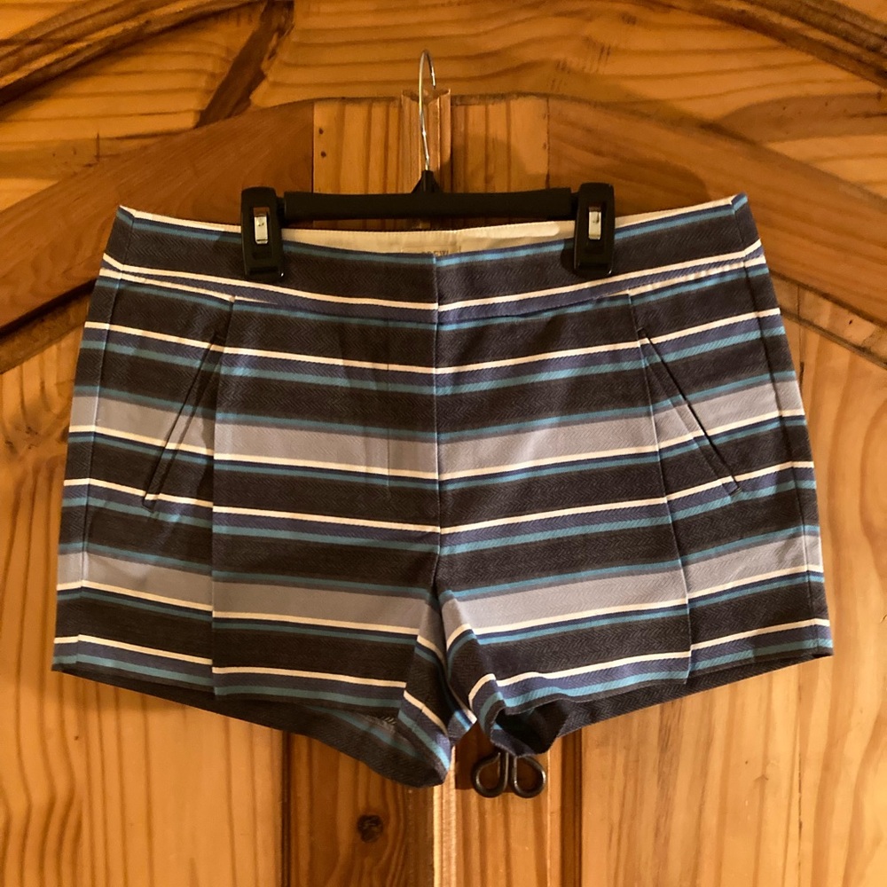 J. Crew Blue and White Striped Women's Shorts